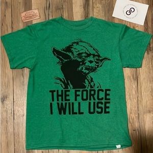 Yoda “The Force I Will Use” graphic tee in kid’s size Large